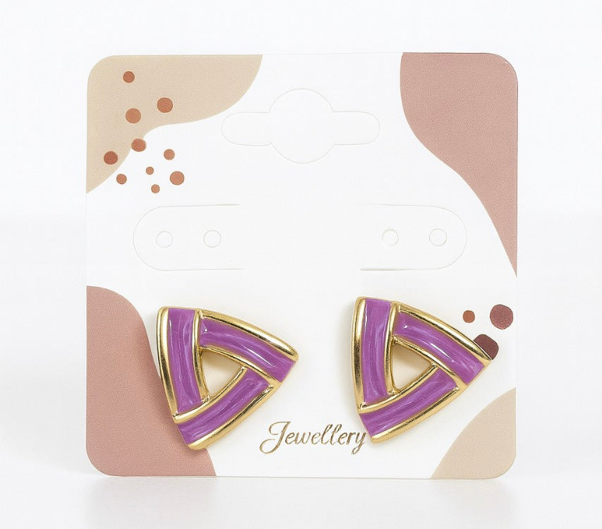 Vivid Triangle Earrings