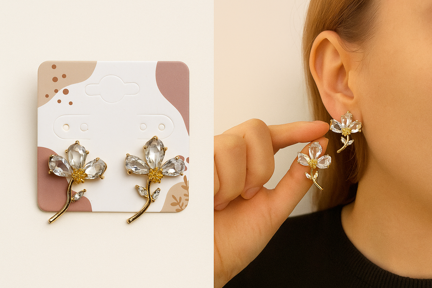 Crystal Flower Earring