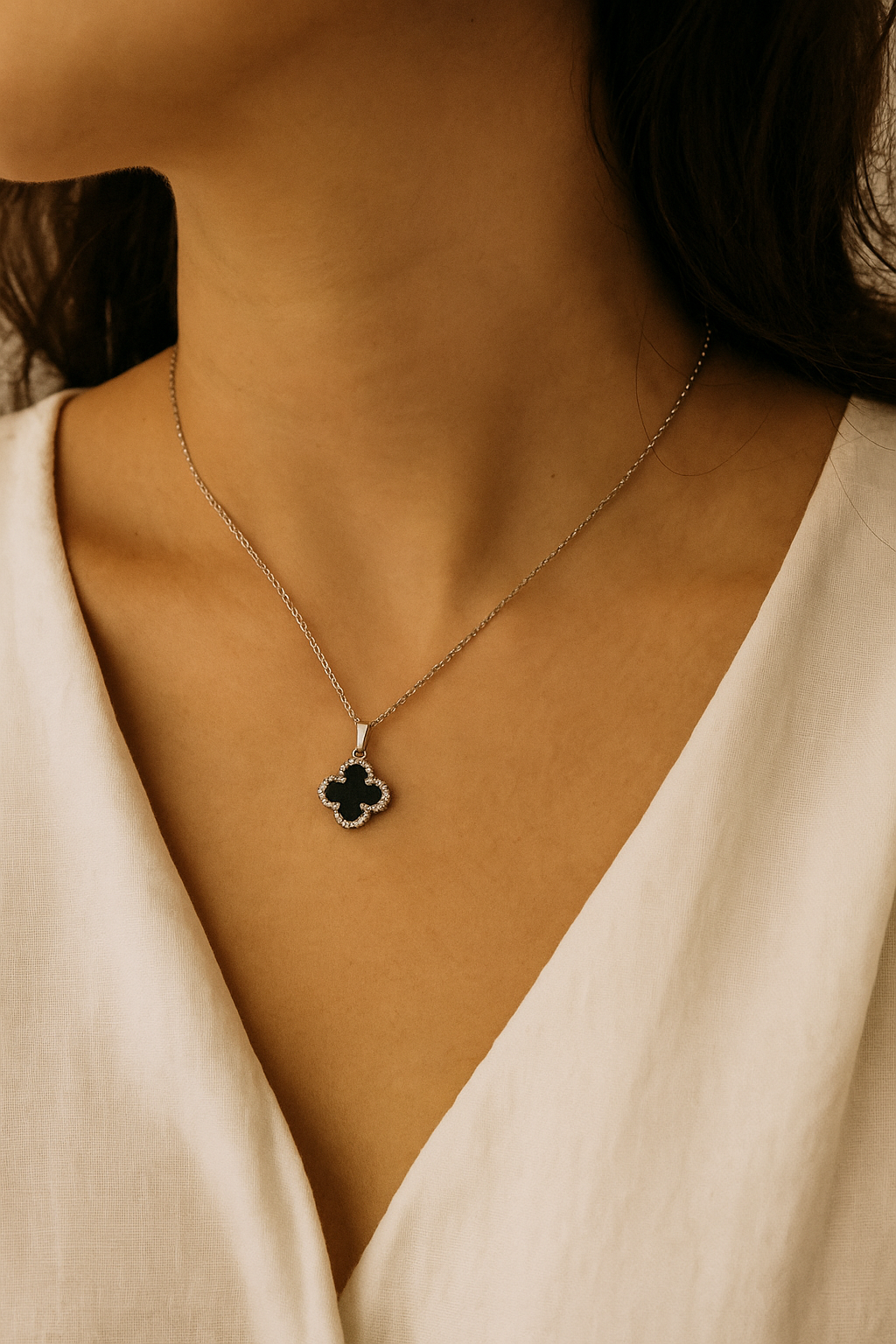 Silver Clover Necklace