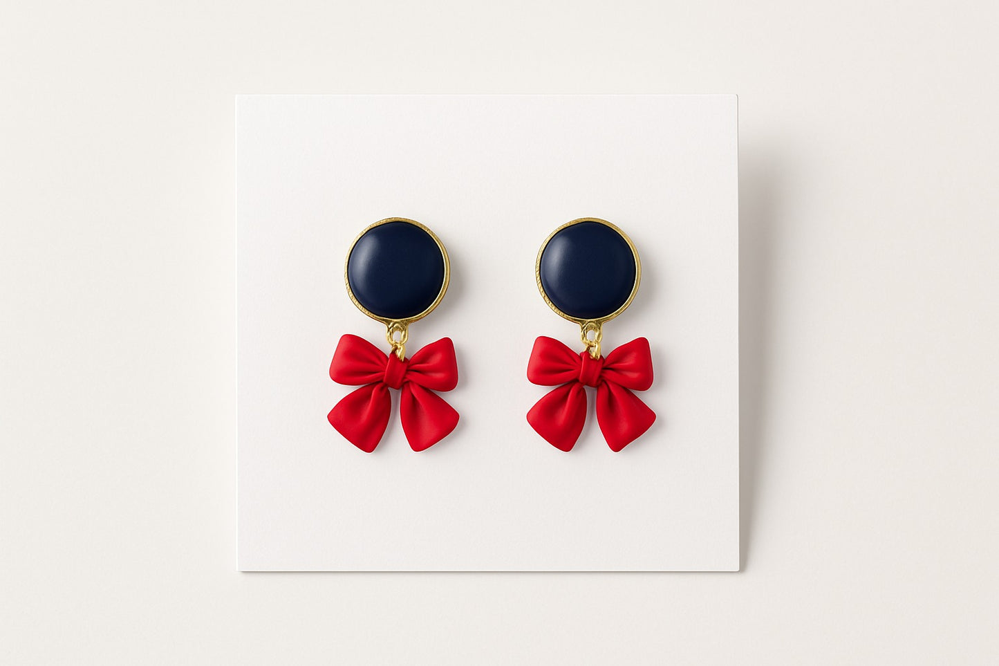 The Red Bow Earrings