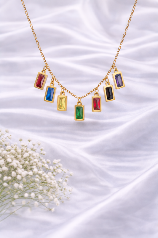 Multi Colour Charm Necklace