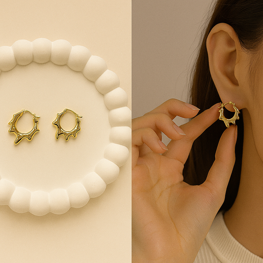 Melting Abstract Hoop Earring