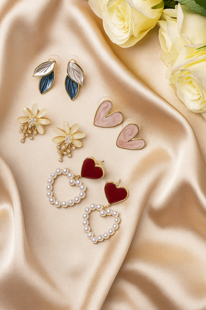 Romantic and Feminine- Combo of 4 Best Seller Earrings