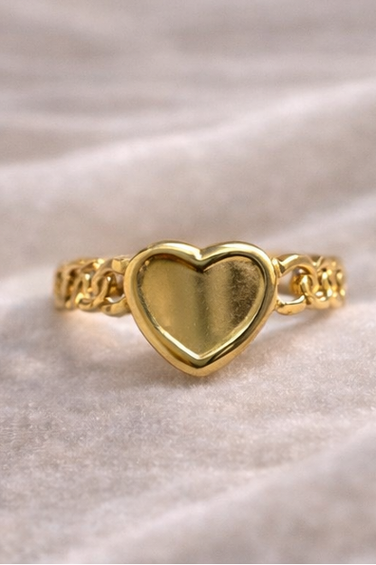 Bow and Heart Trio Ring Set