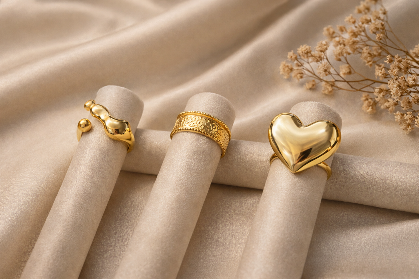 Love Loop Rings Trio set