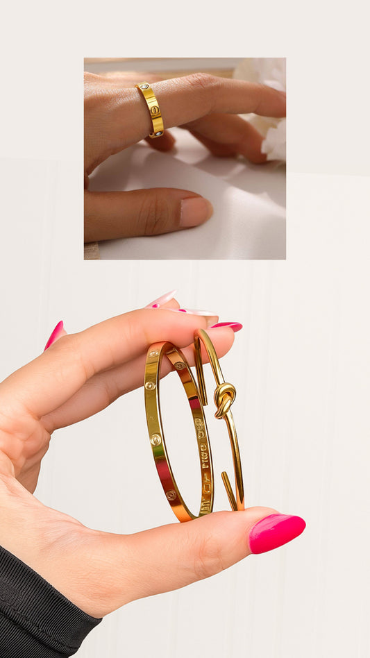 Bracelet and ring set