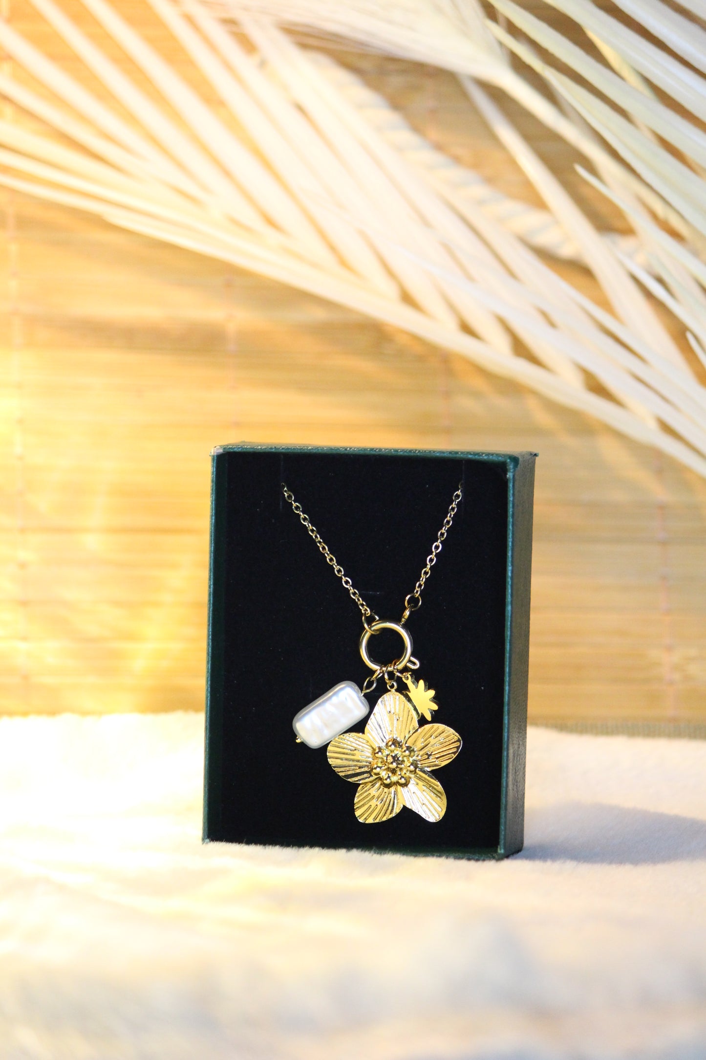 Floral multi charm Necklace