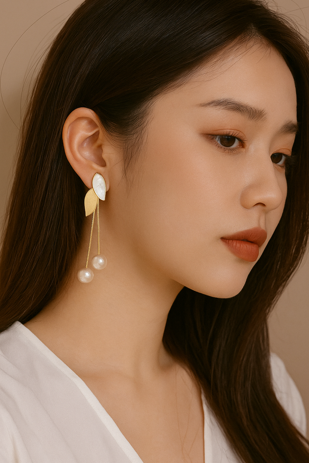 Leaf Long hanging Earrings